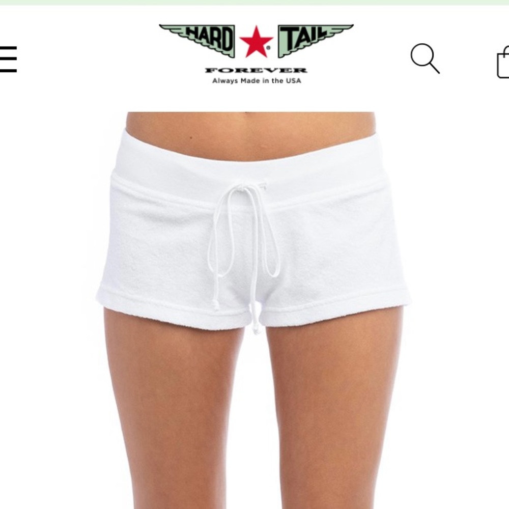 Brand new hardtail white ultra short shorts